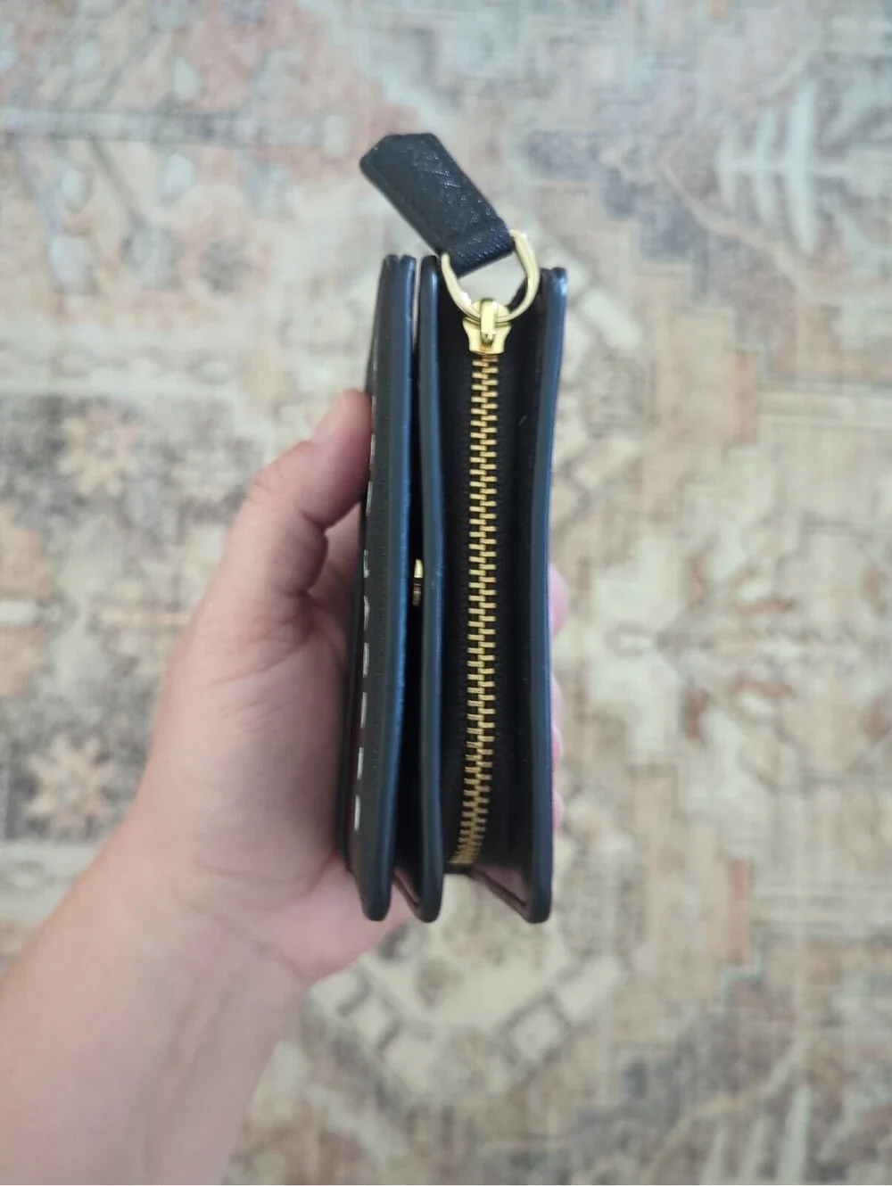 MARC JACOBS Black Saffiano Leather Mini Wallet